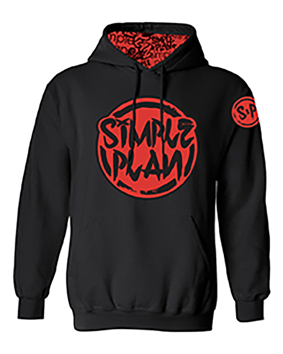 Cricle Splat Logo Hoodie | Simple Plan Band Apparel & Merchandise