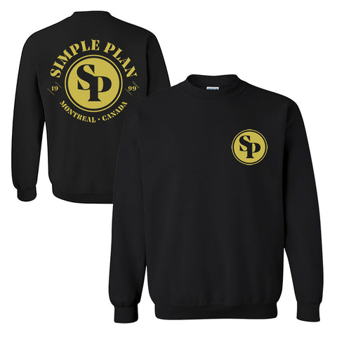 Yellow Circle Logo Crew Neck Sweatshirt - Simple Plan T-shirts | Simple Plan Online Shop | Exclusive Band Merchandise
